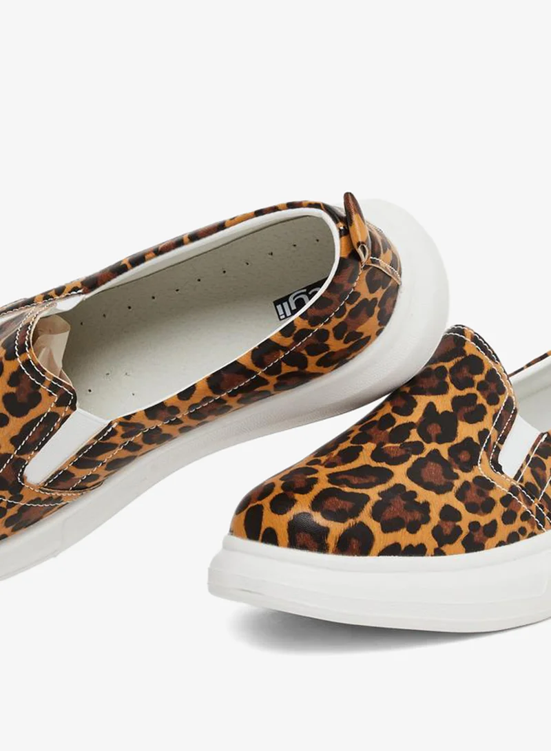 Styli Active  Animal Print Slip On Sneakers for Women | Best Price UAE